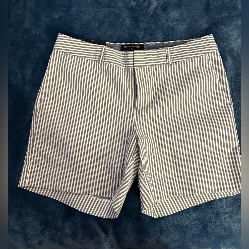 Banana Republic Seersucker Bermuda Shorts
